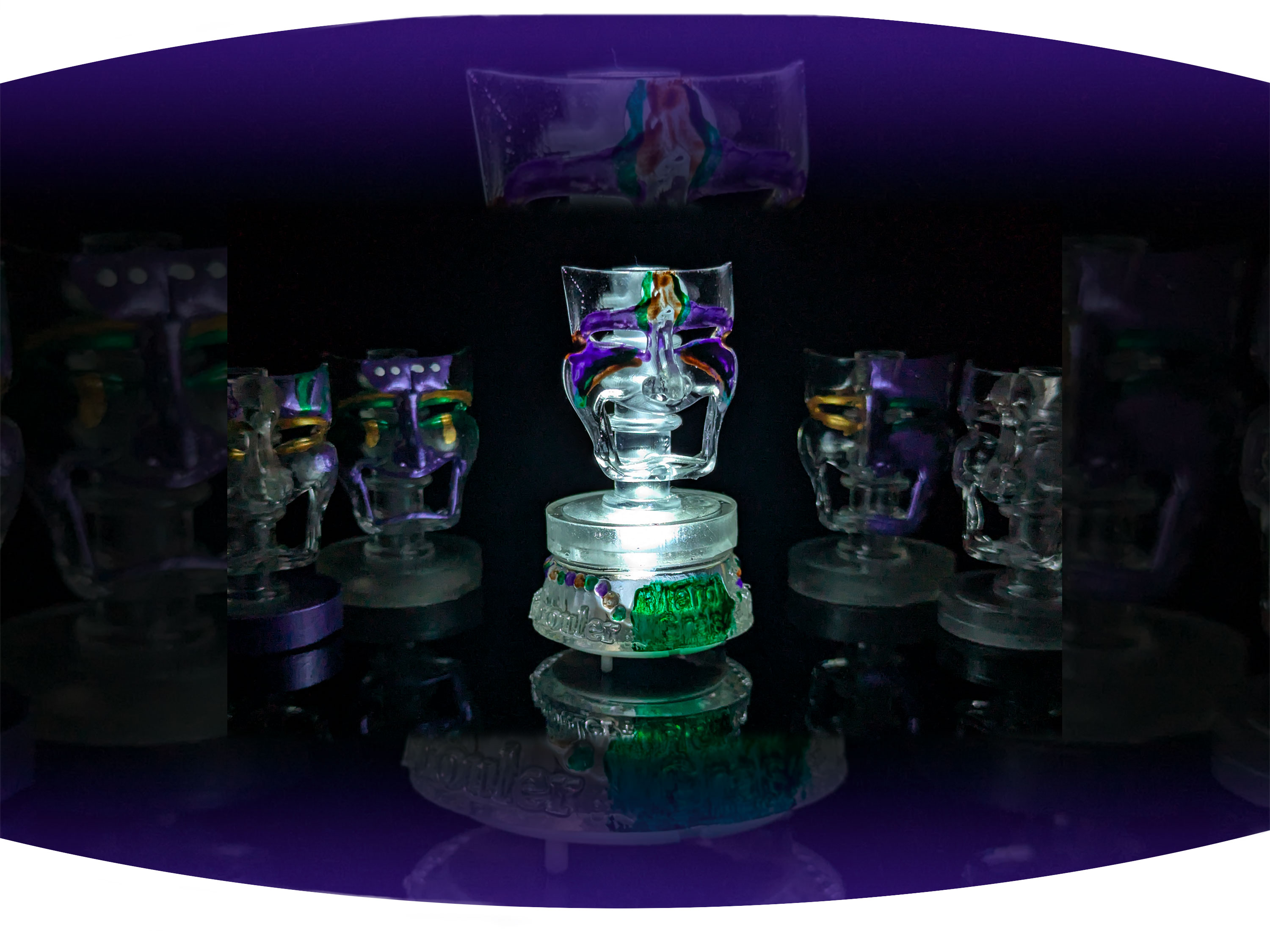 White screen printed  t-shirt with the black text Bywater with red stamp across it that says gentrified